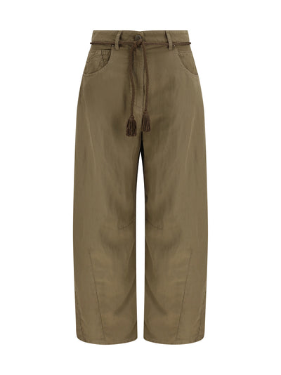 GIORGIO ARMANI 40 cupro and linen pants