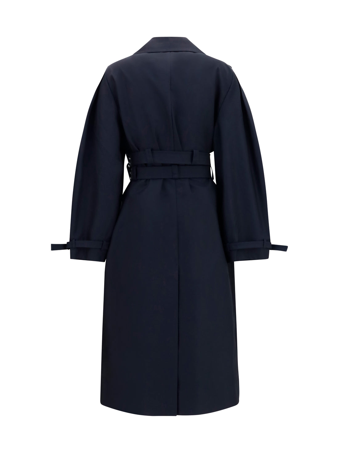 GANNI 34 double-breasted cotton trench coat with double belt