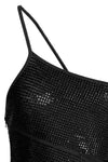 one shoulder knit dress withll-over sequin appliqués