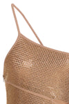 one shoulder knit dress withll-over sequin appliqués