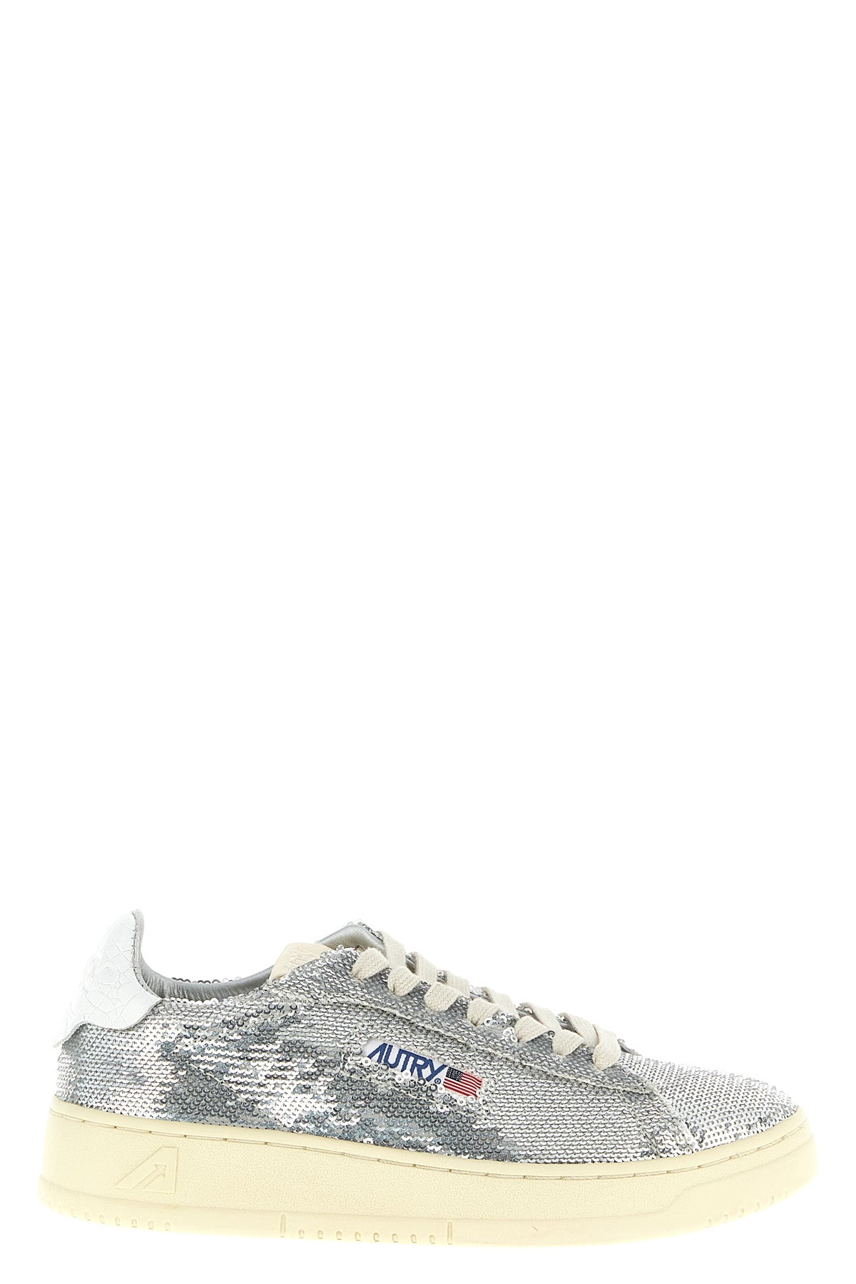 dallas capsule bloom sneakers in sequin-covered fabric