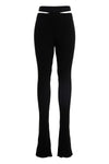 flared ribbed knit pants