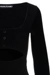 ribbed viscose high leg bodysuit