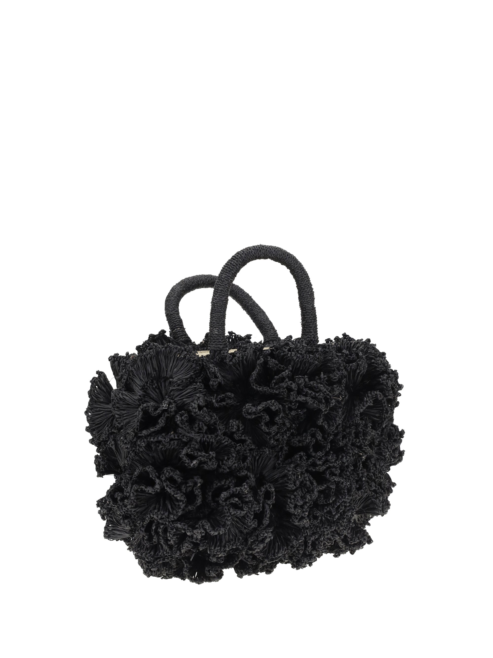 coral raffia handbag