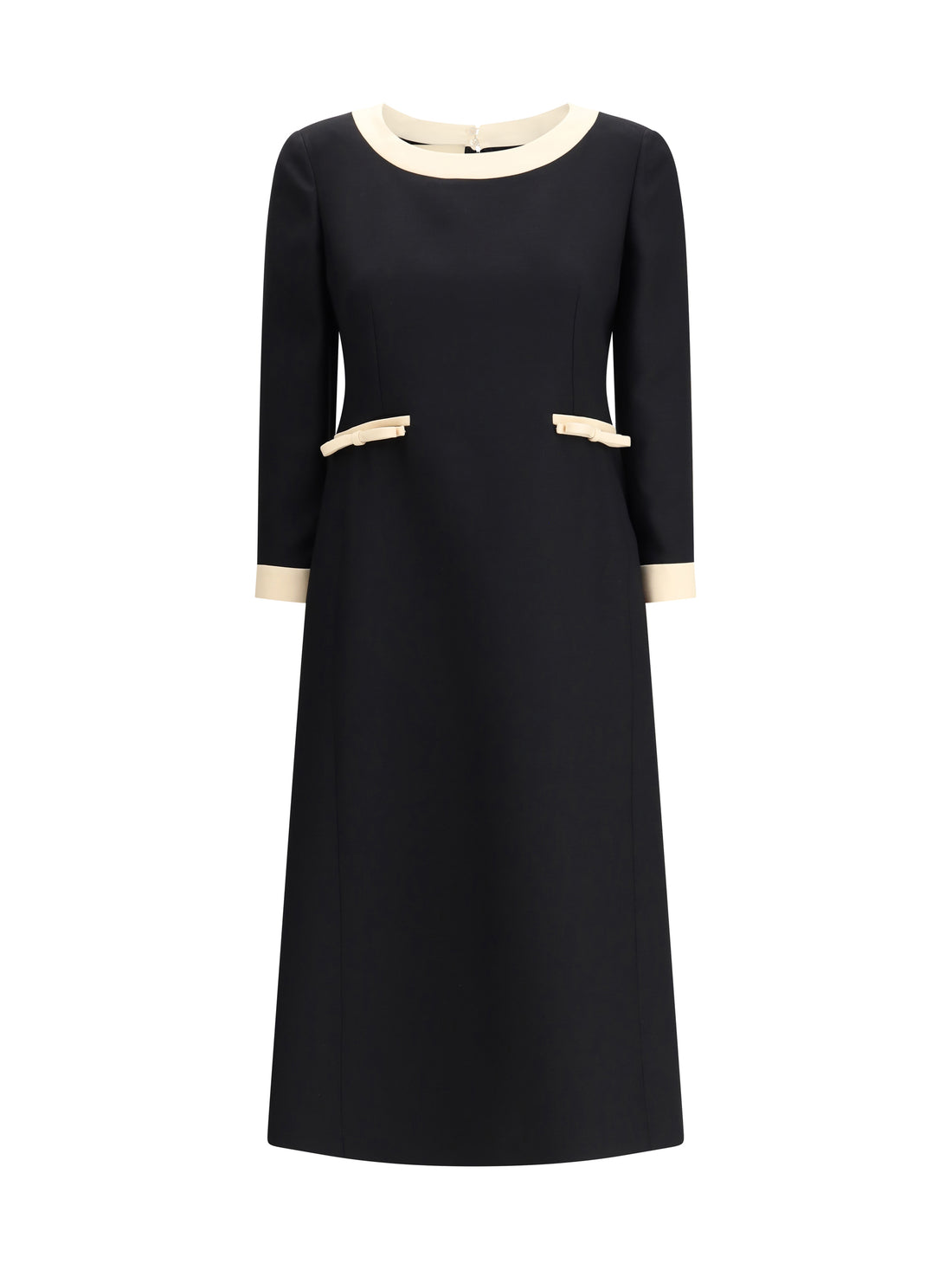 VALENTINO 42 wool dress with bow