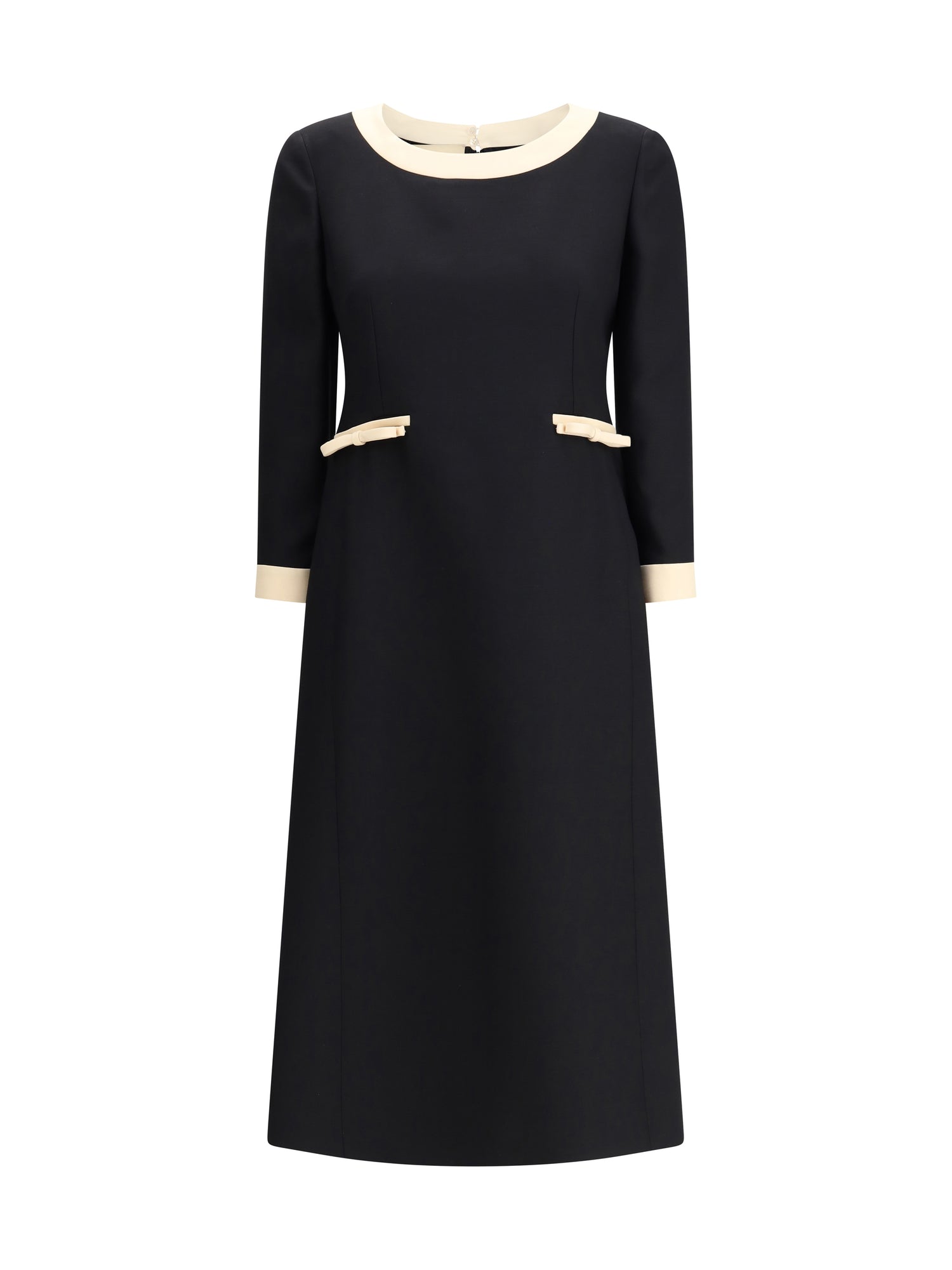 VALENTINO 42 wool dress with bow