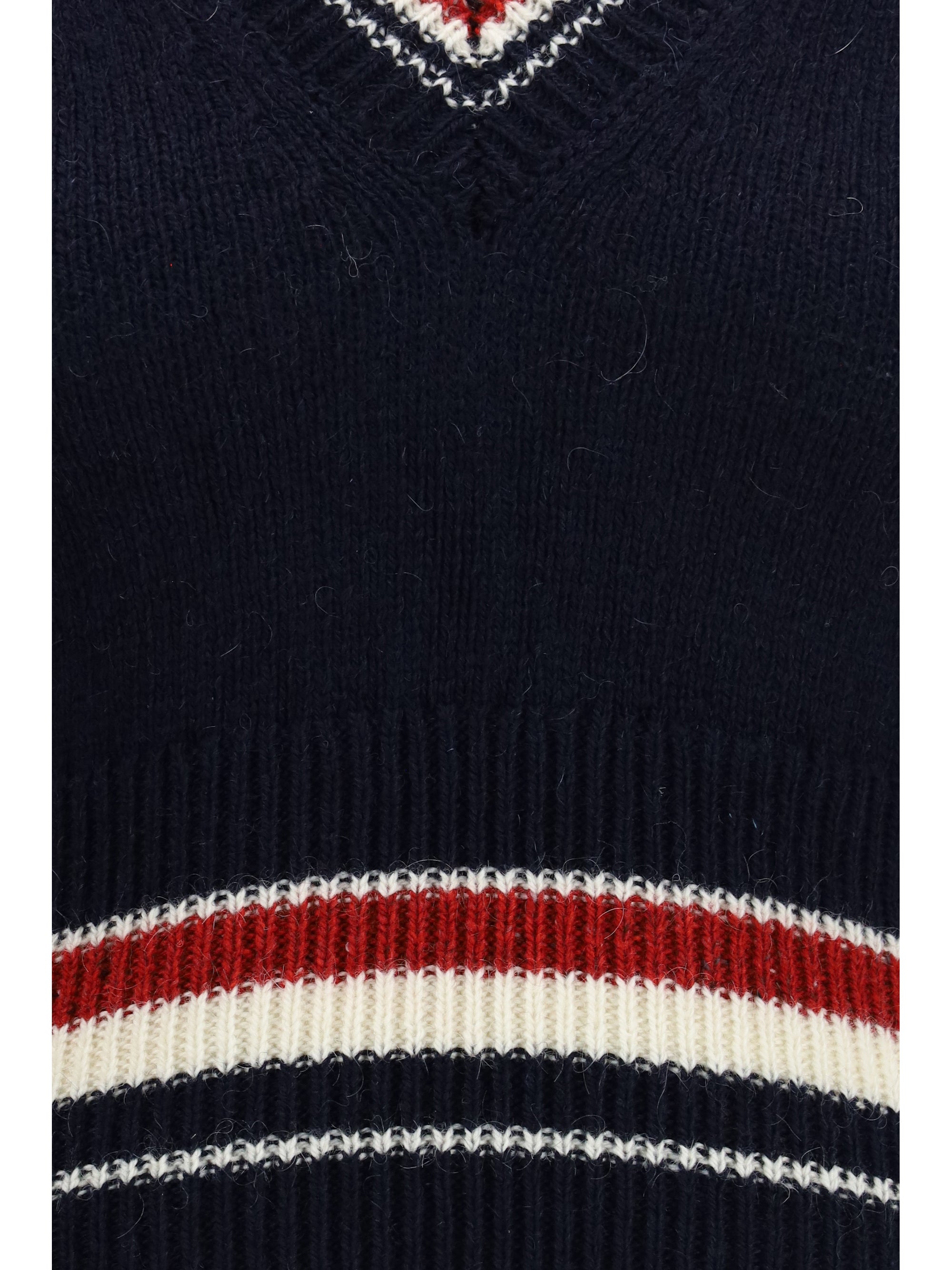 hector striped v-neck vest