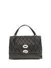 postina tramè leather top handle bag