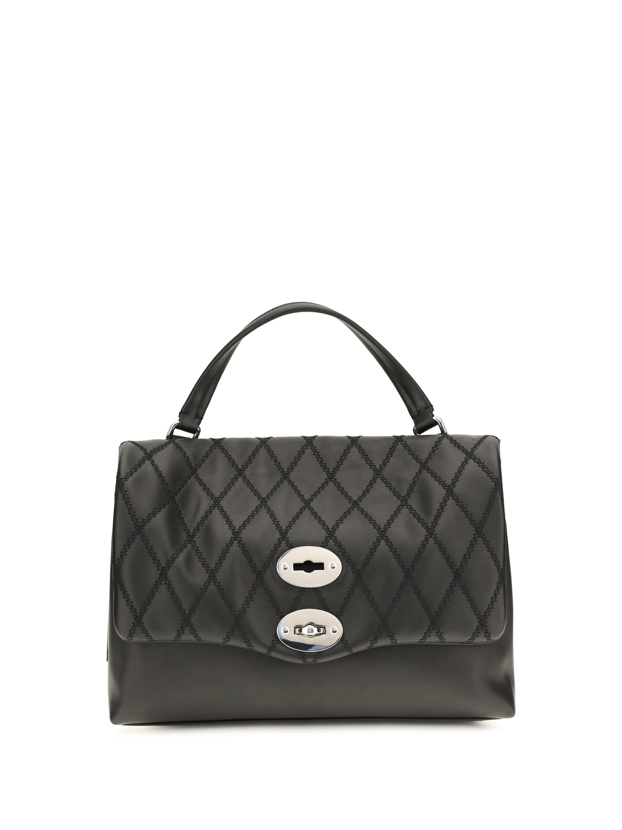 postina tramè leather top handle bag