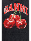 wool vest with graphic cherries