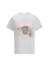 GANNI L animals print t-shirt