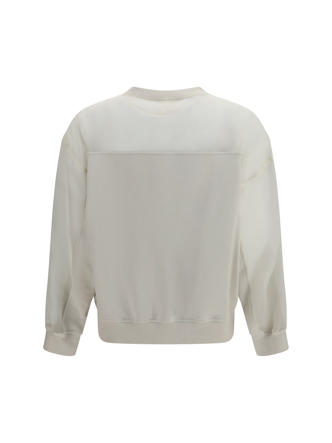 BRUNELLO CUCINELLI S crewneck sweatshirt with organza sleeves