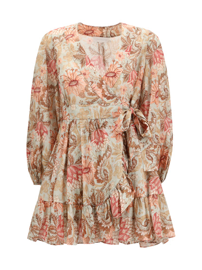 ZIMMERMANN 1 daylight wrap mini dress