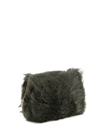SAINT LAURENT OS jamie medium shearling shoulder bag