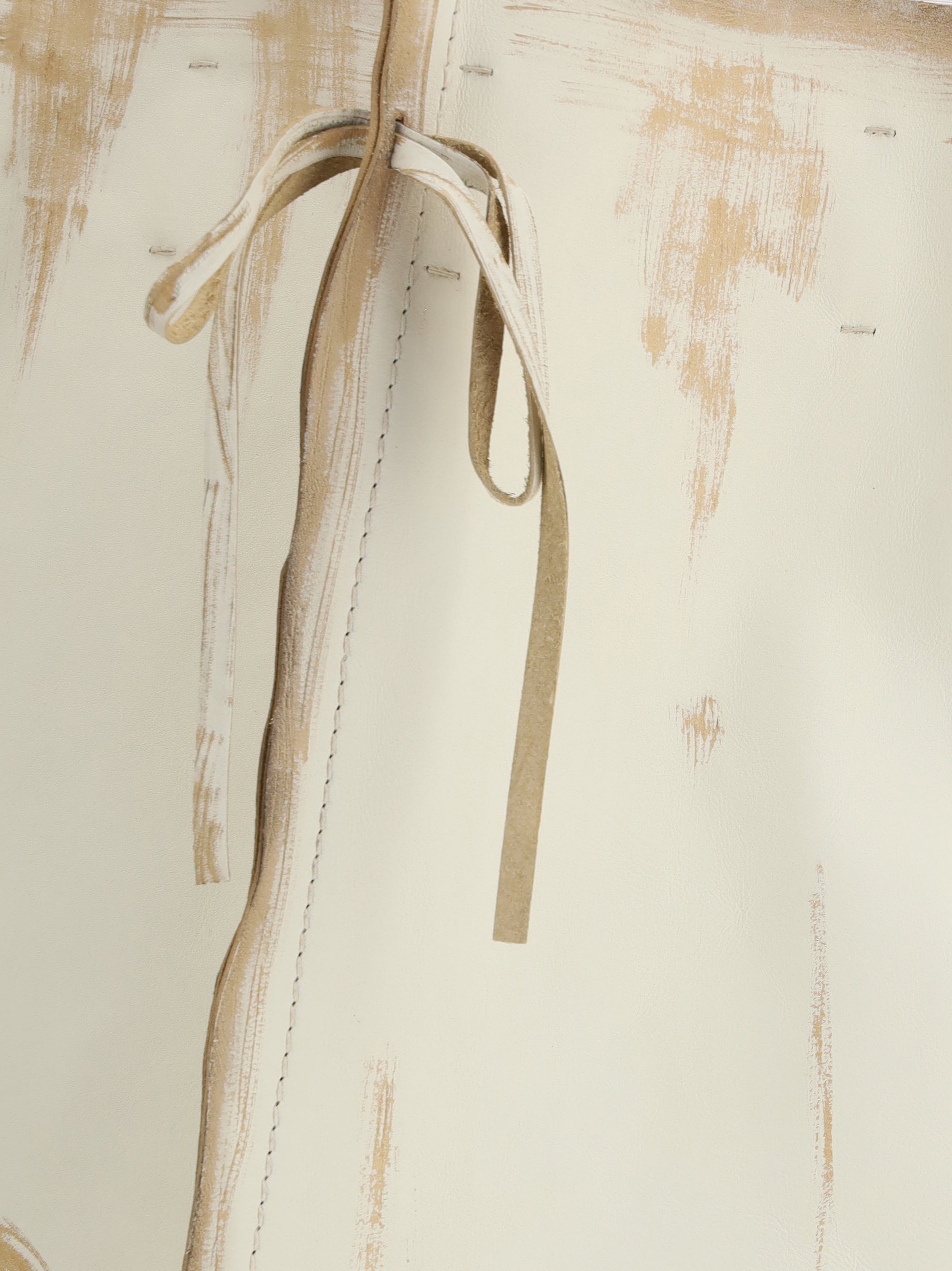 PRADA 40 midi leather skirt