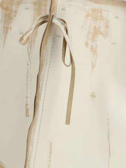 PRADA 40 midi leather skirt