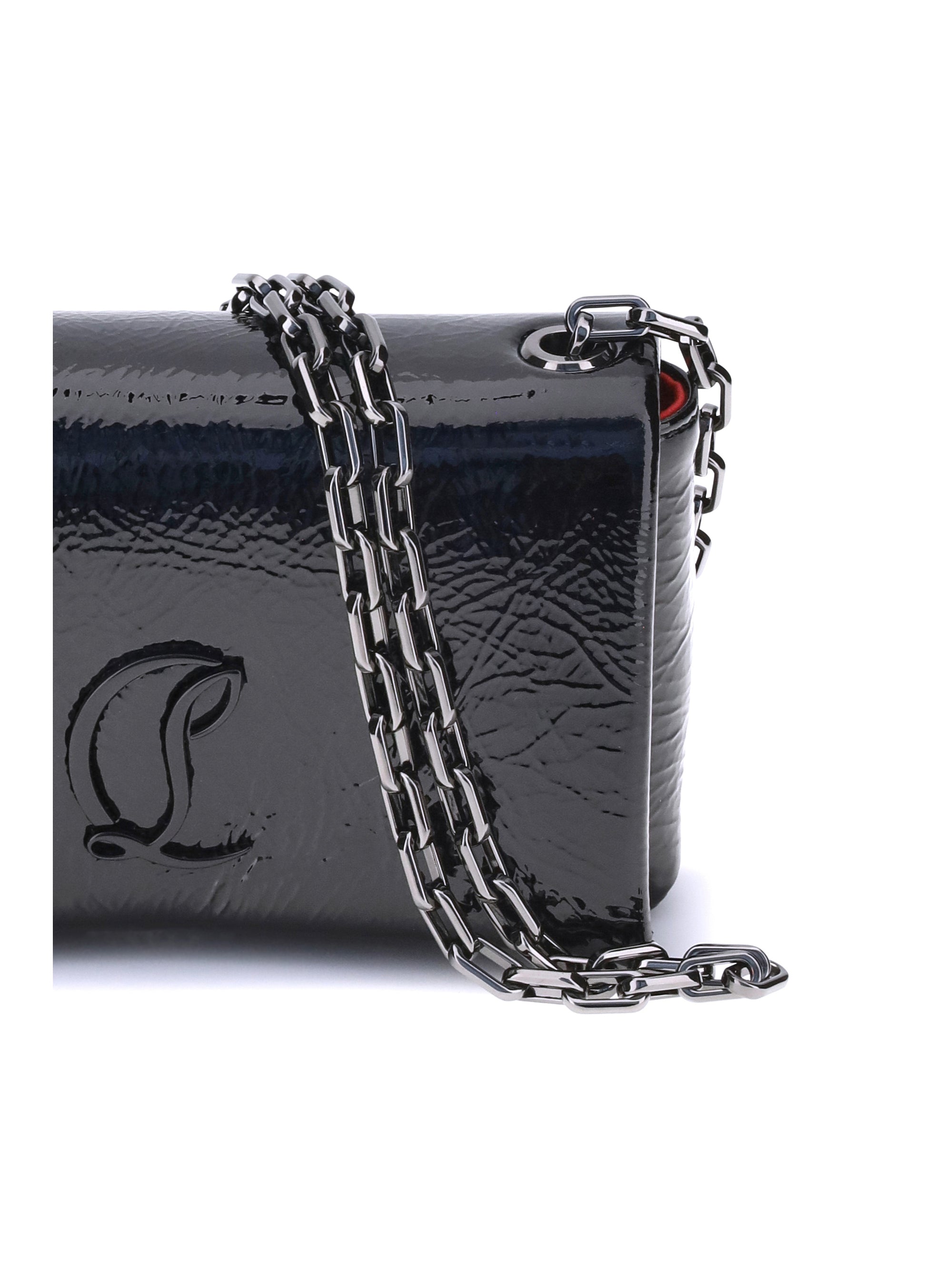 patent leather shoulder bag