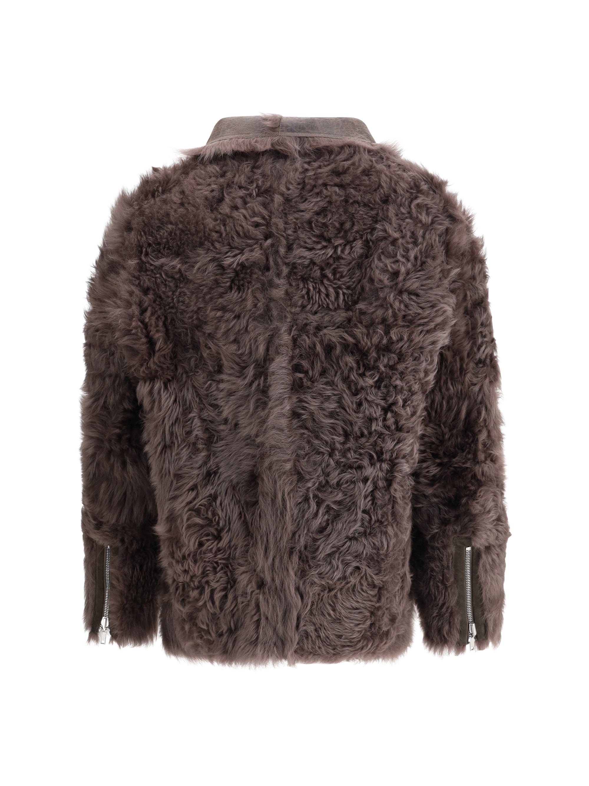 RICK OWENS 42 exploder shearling jacket 