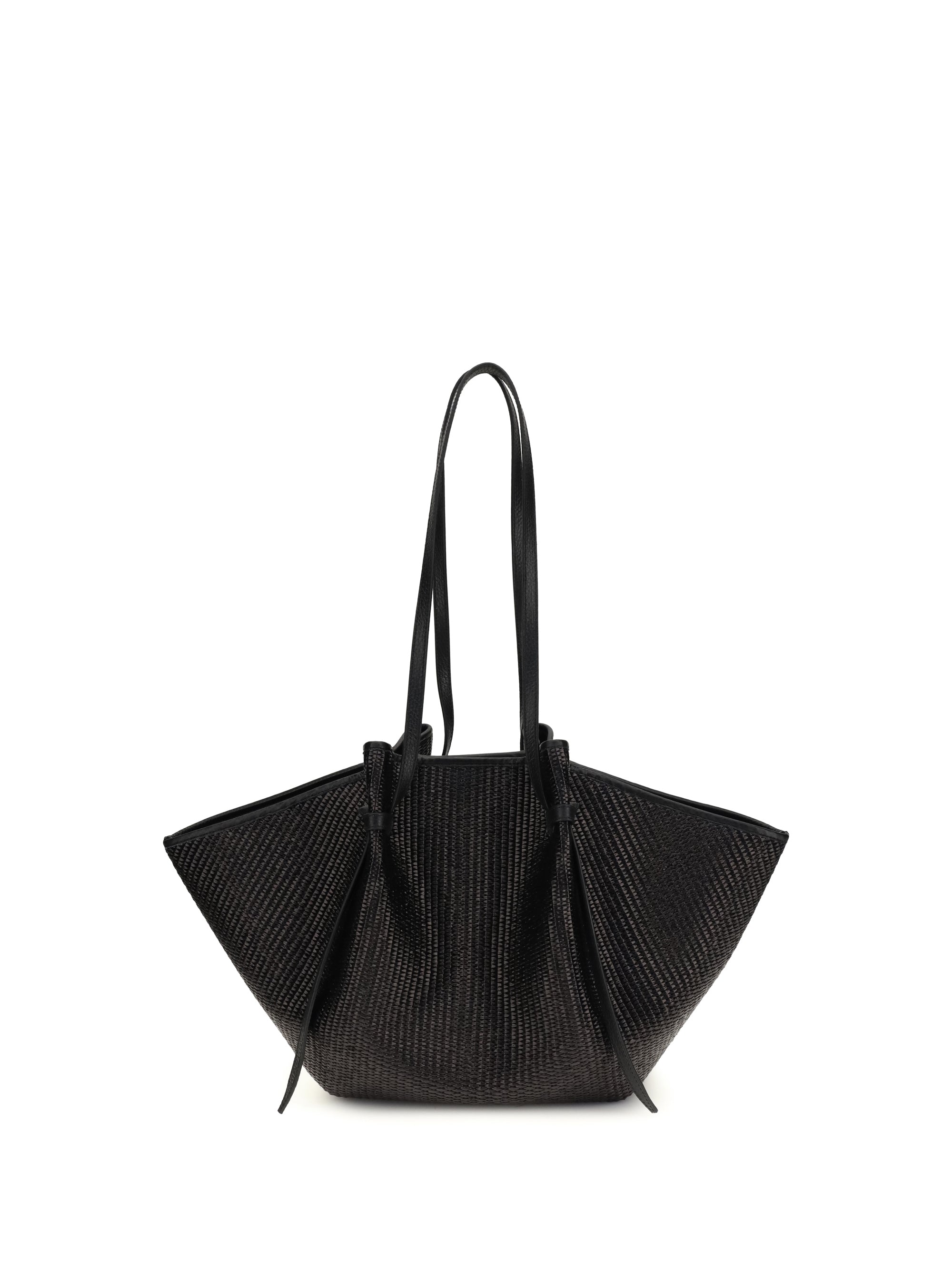 YUZEFI OS large raffia mochi shoulder bag