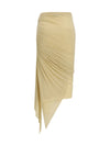 draped midi skirt