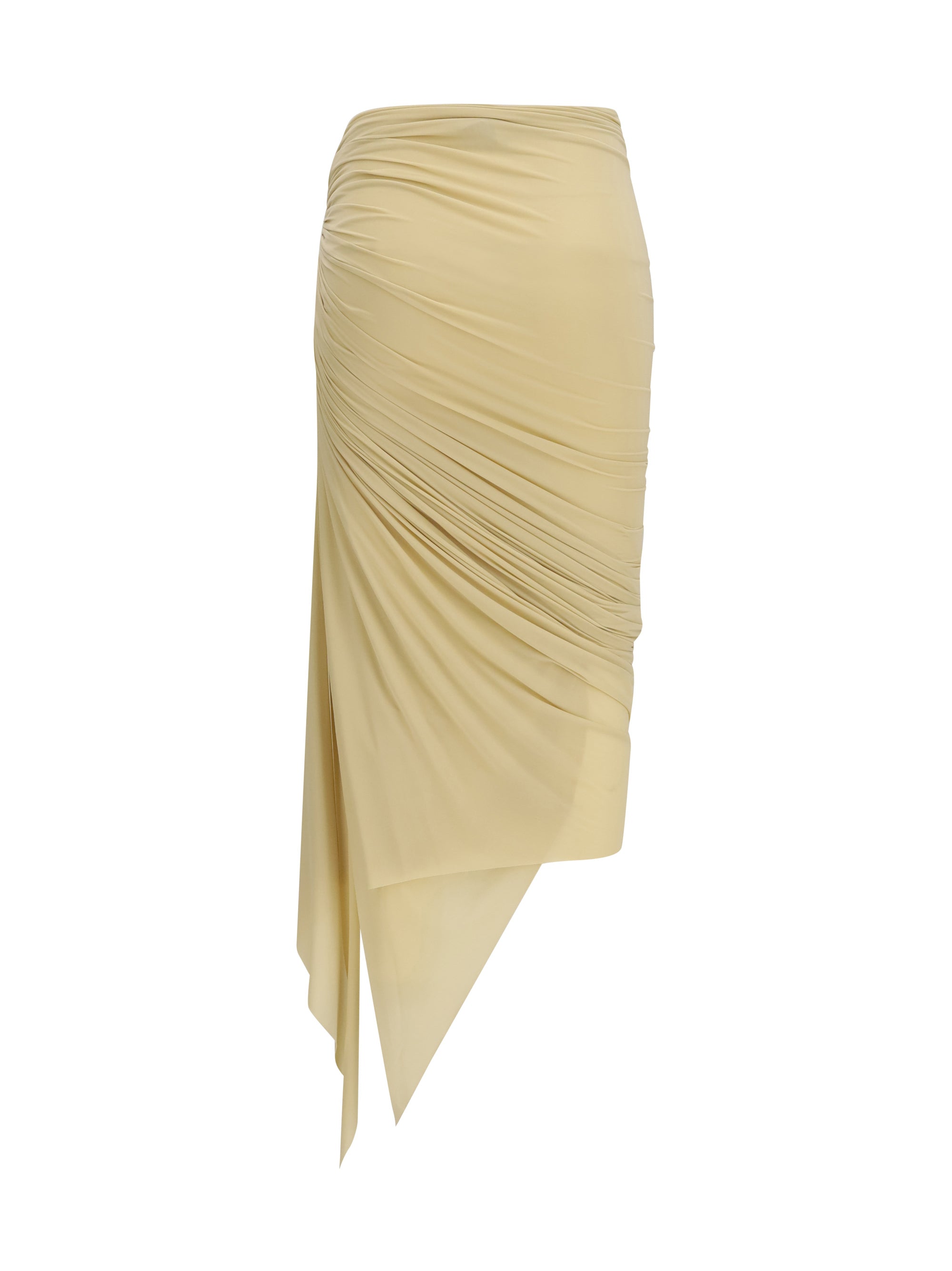 draped midi skirt