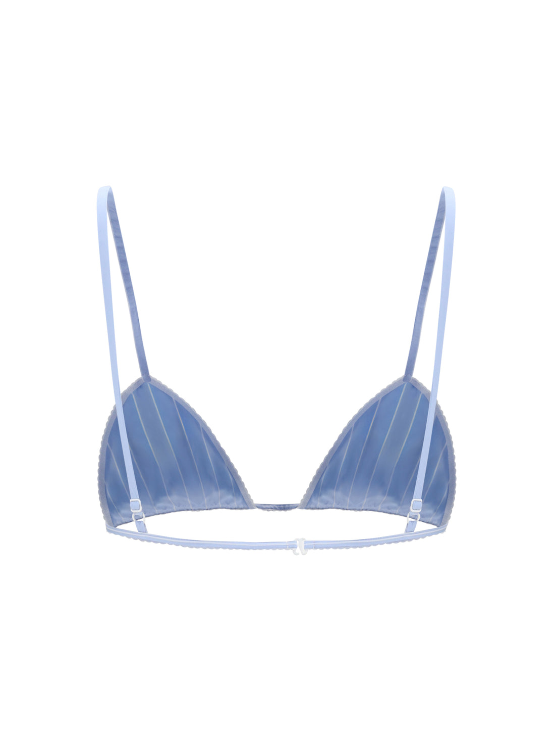 DOLCE &amp; GABBANA 1 striped poplin embroidered bra