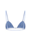 striped poplin embroidered bra