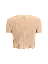 GONGDID DESIGN OS short-sleeved pleated top
