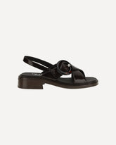 Prada Leather Sandals Brown