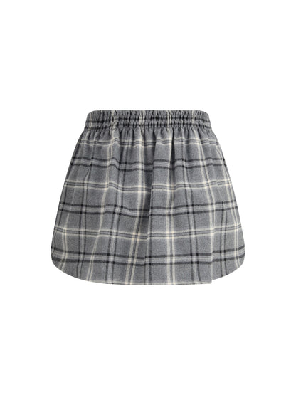 MIU MIU 38 check flannel miniskirt 