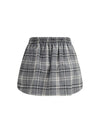 check flannel miniskirt