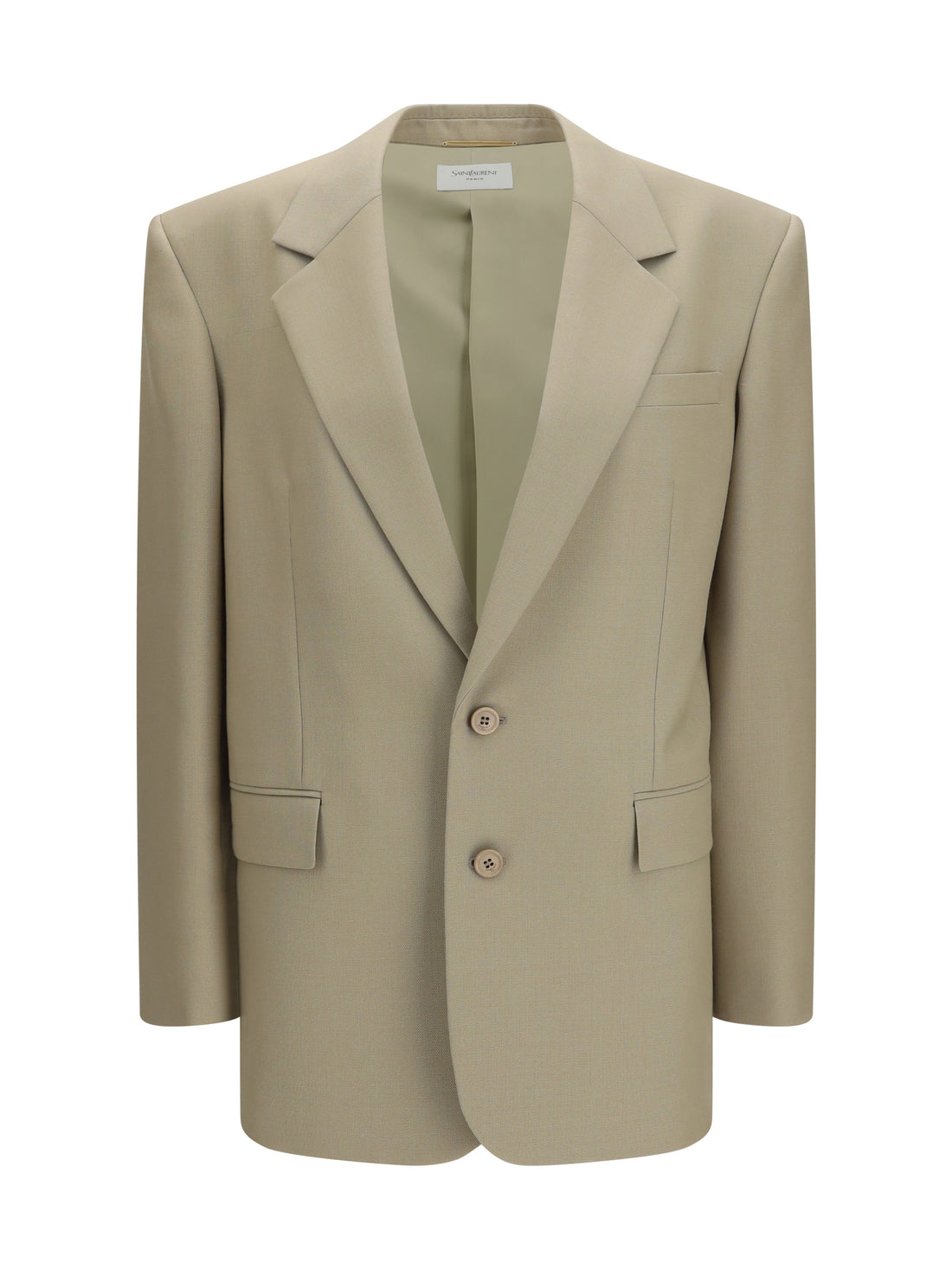 SAINT LAURENT 38 single-breasted jacket in wool and silk