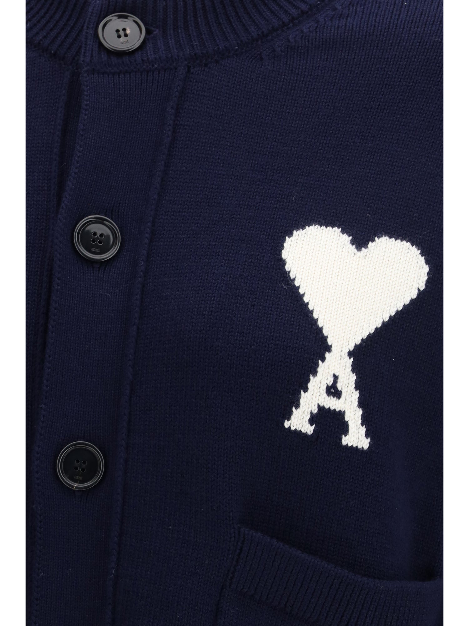 AMI PARIS L crewneck cardigan