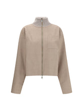 FABIANA FILIPPI 40 reversible platinum mohair jacket