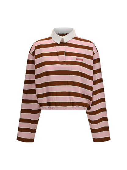PRADA 40 long-sleeve t-shirt in filo di scozia cotton