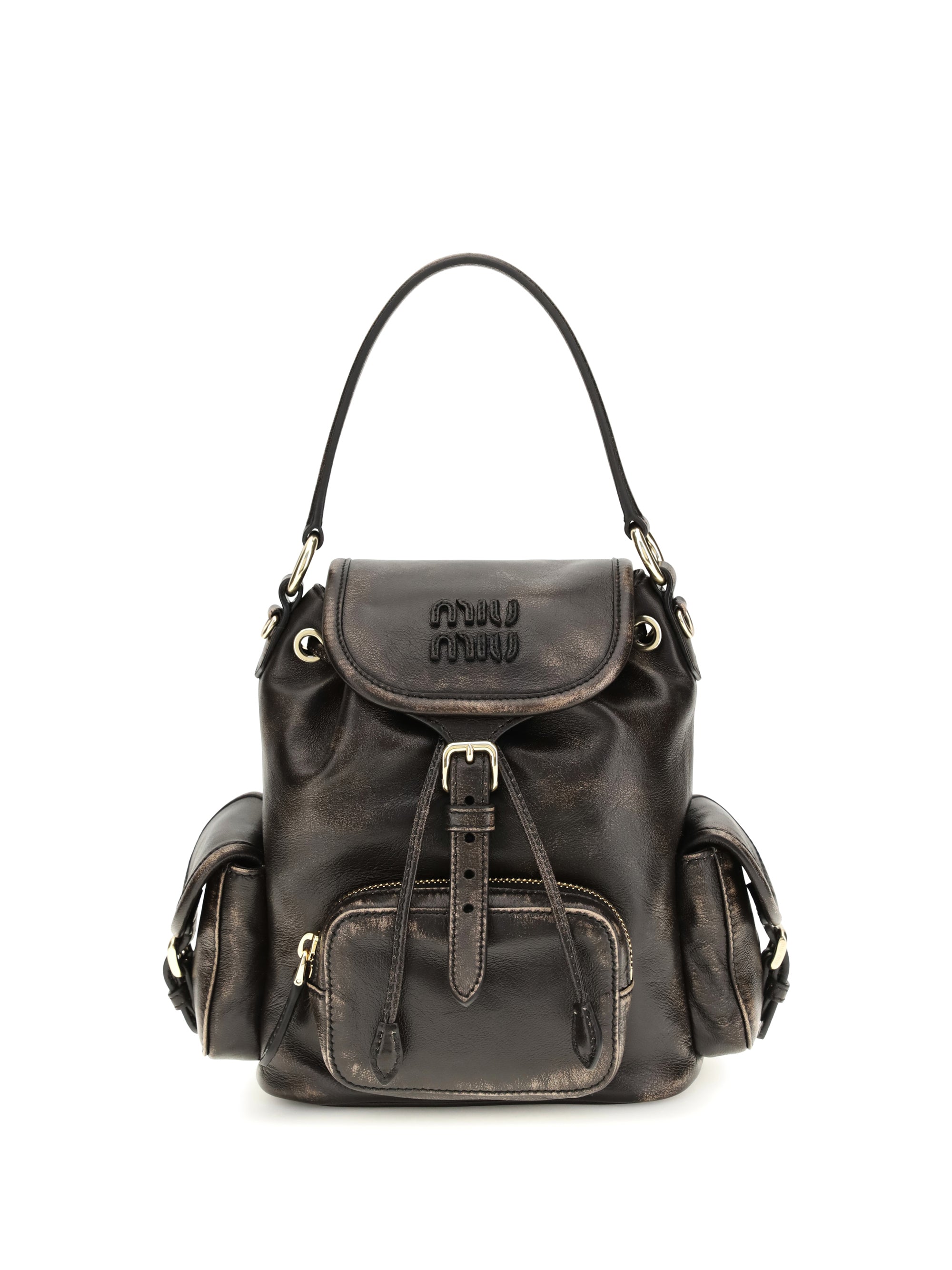 medium leather backpack