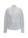 cotton blend shirt with tie