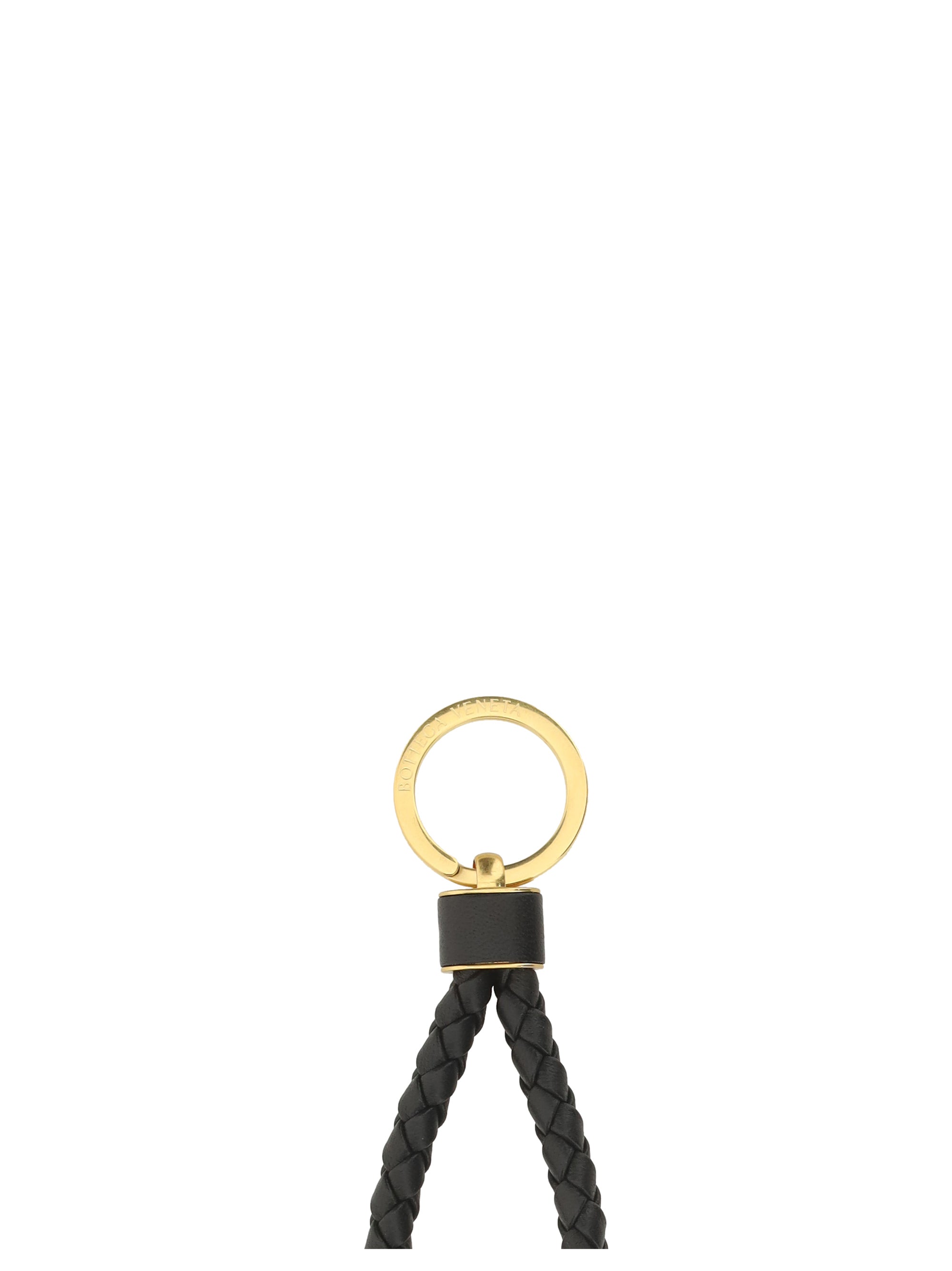woven leather key ring