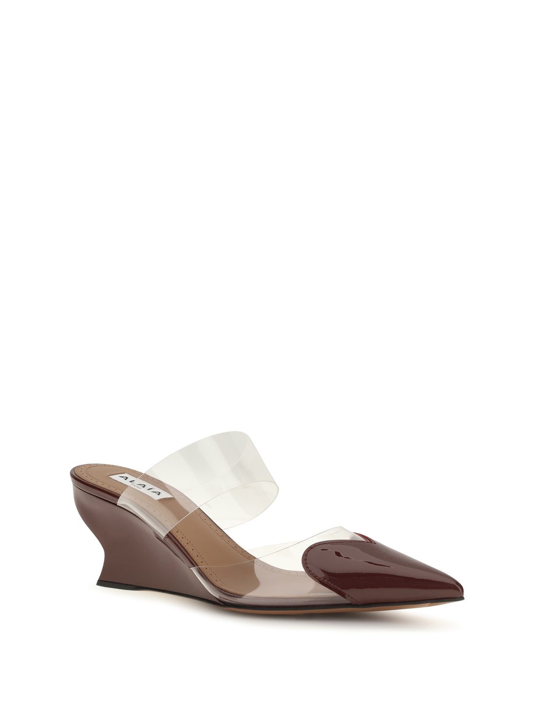 ALAIA 37 le coeur patent leather mules