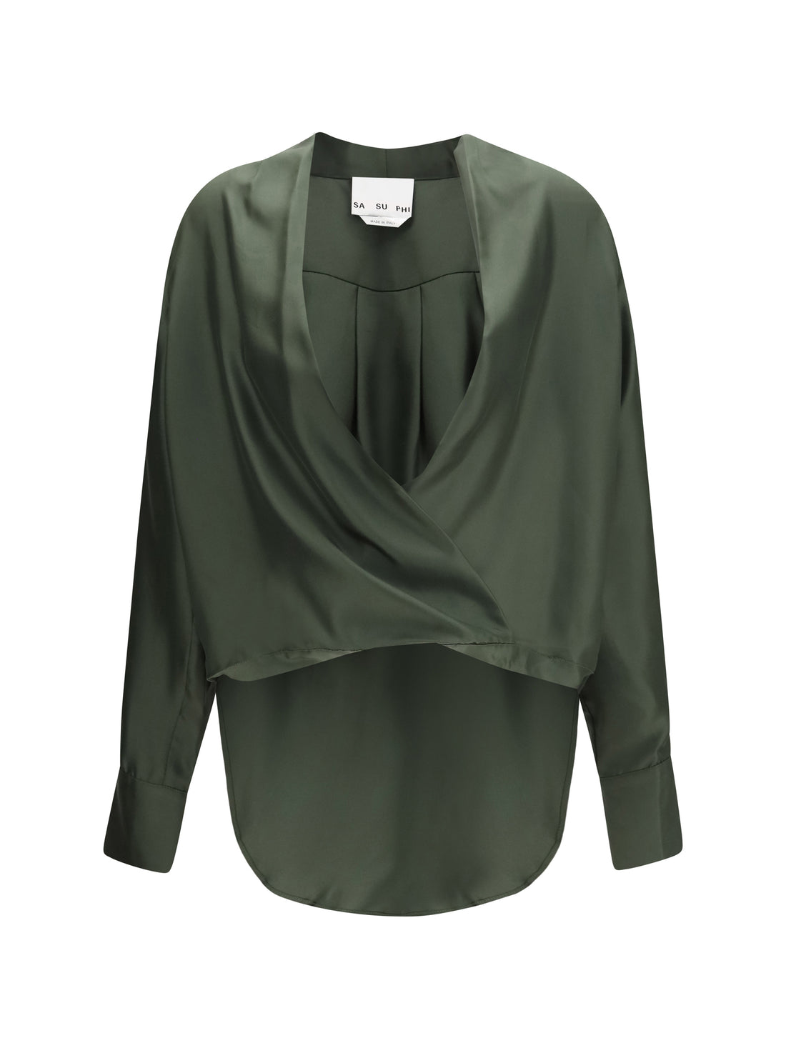 SA SU PHI 40 silk wrap blouse