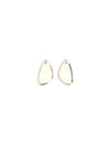 golden hammered crystal earrings