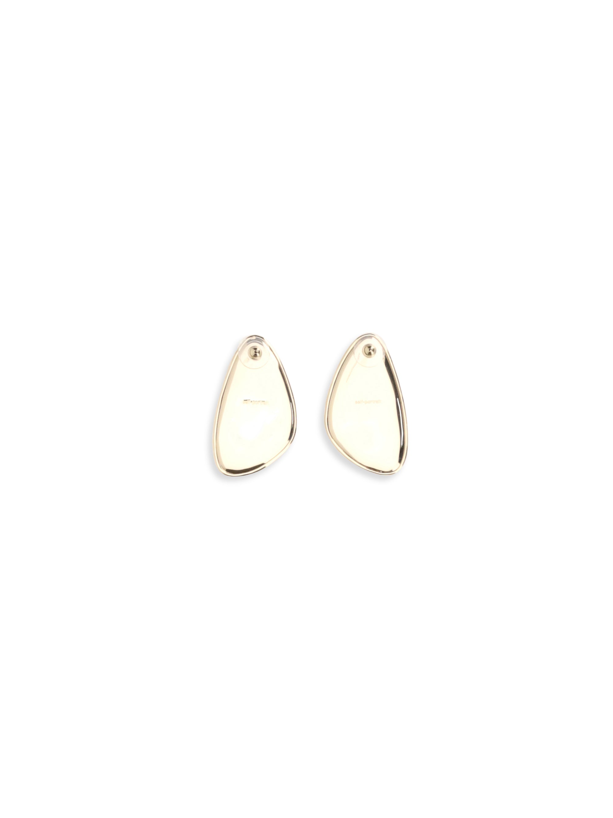 golden hammered crystal earrings