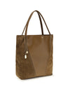 spin tote bag in grenadine leather and suede