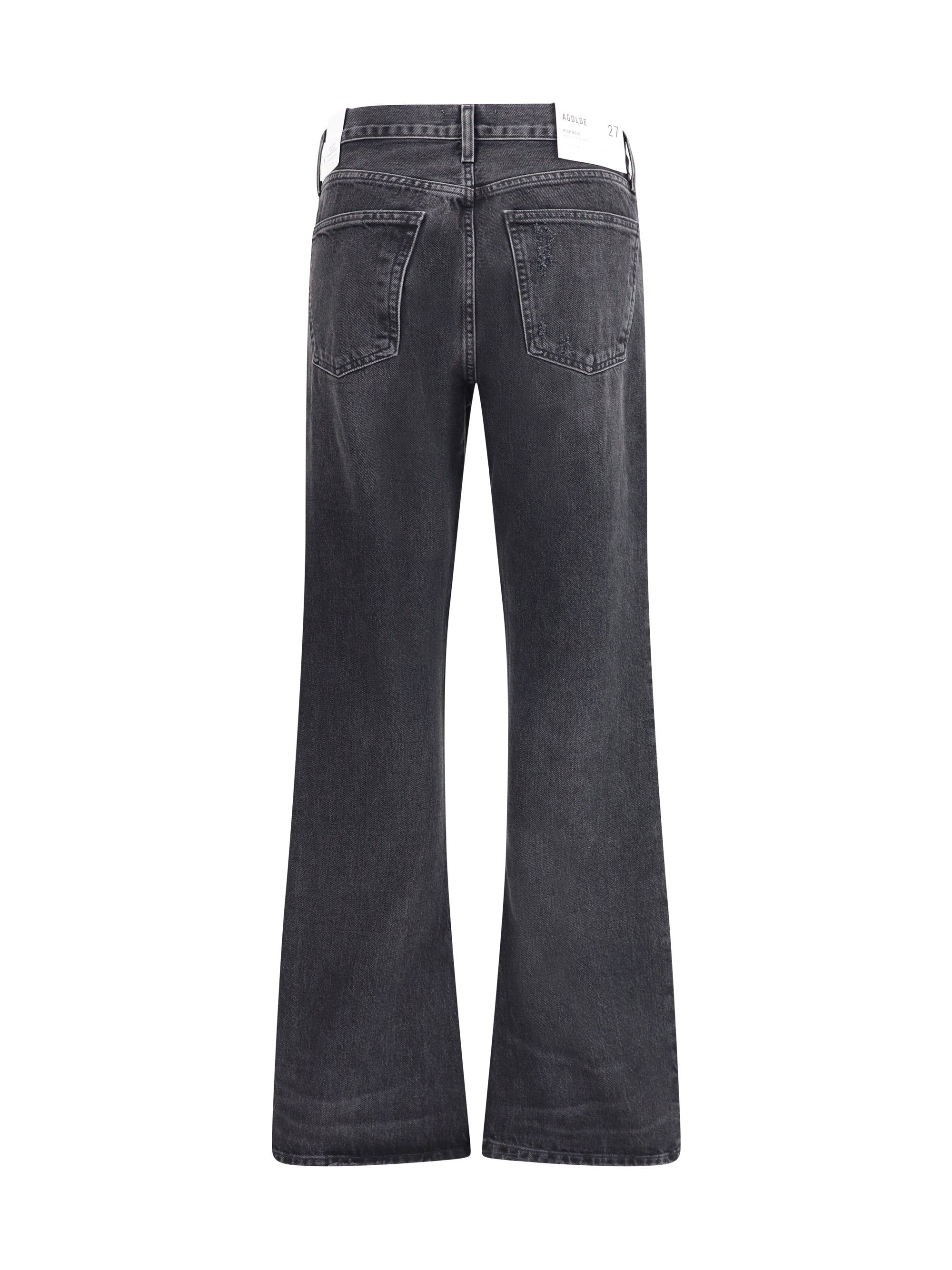 mid-rise kick boot jeans