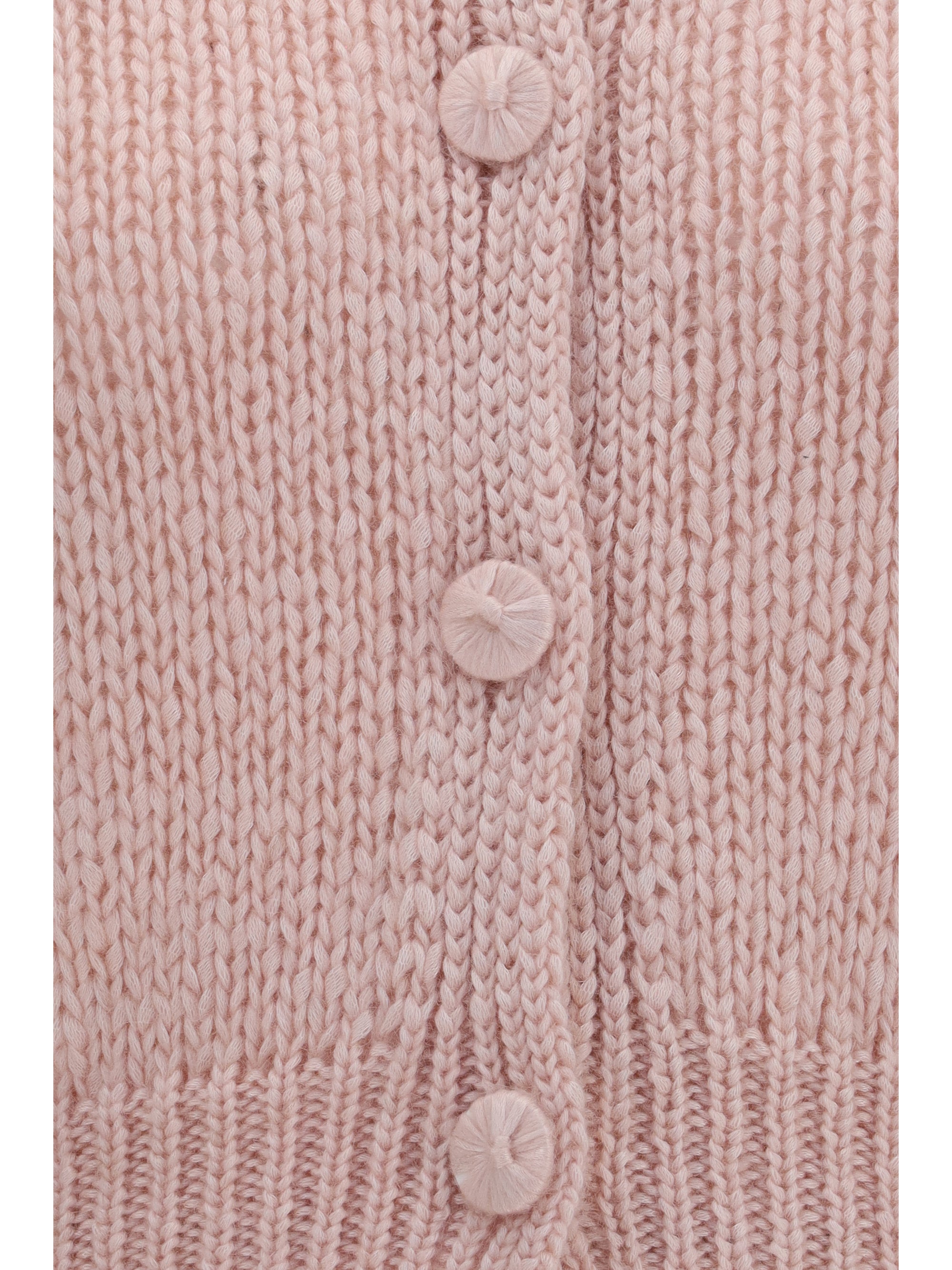 chunky knit cardigan with buttons