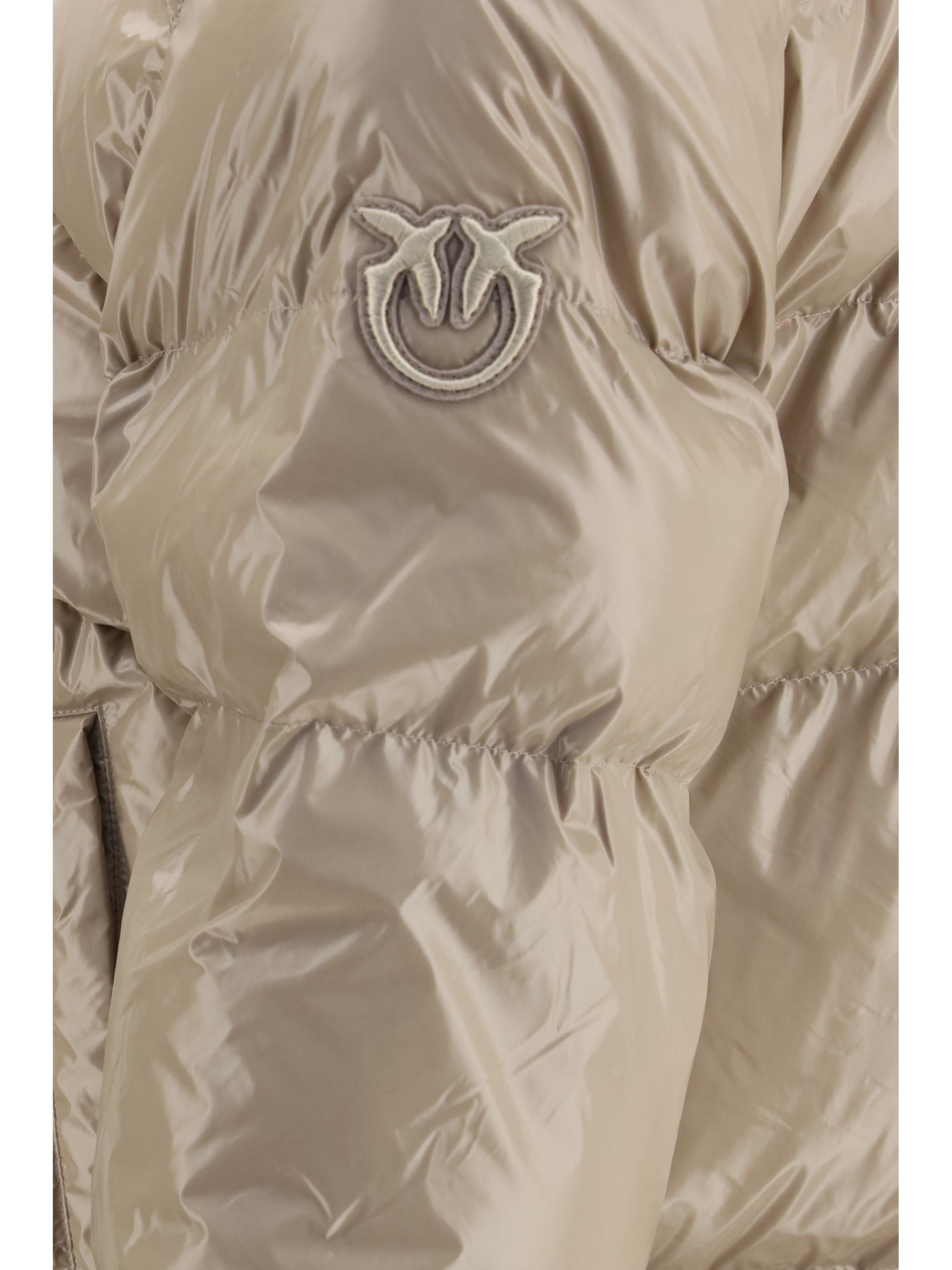 glossy quilted puffer jacket