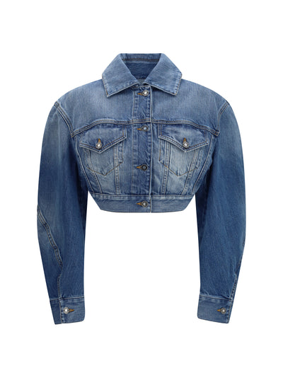 GIVENCHY 40 cropped open-back denim jacket