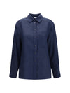 long-sleeved linen shirt
