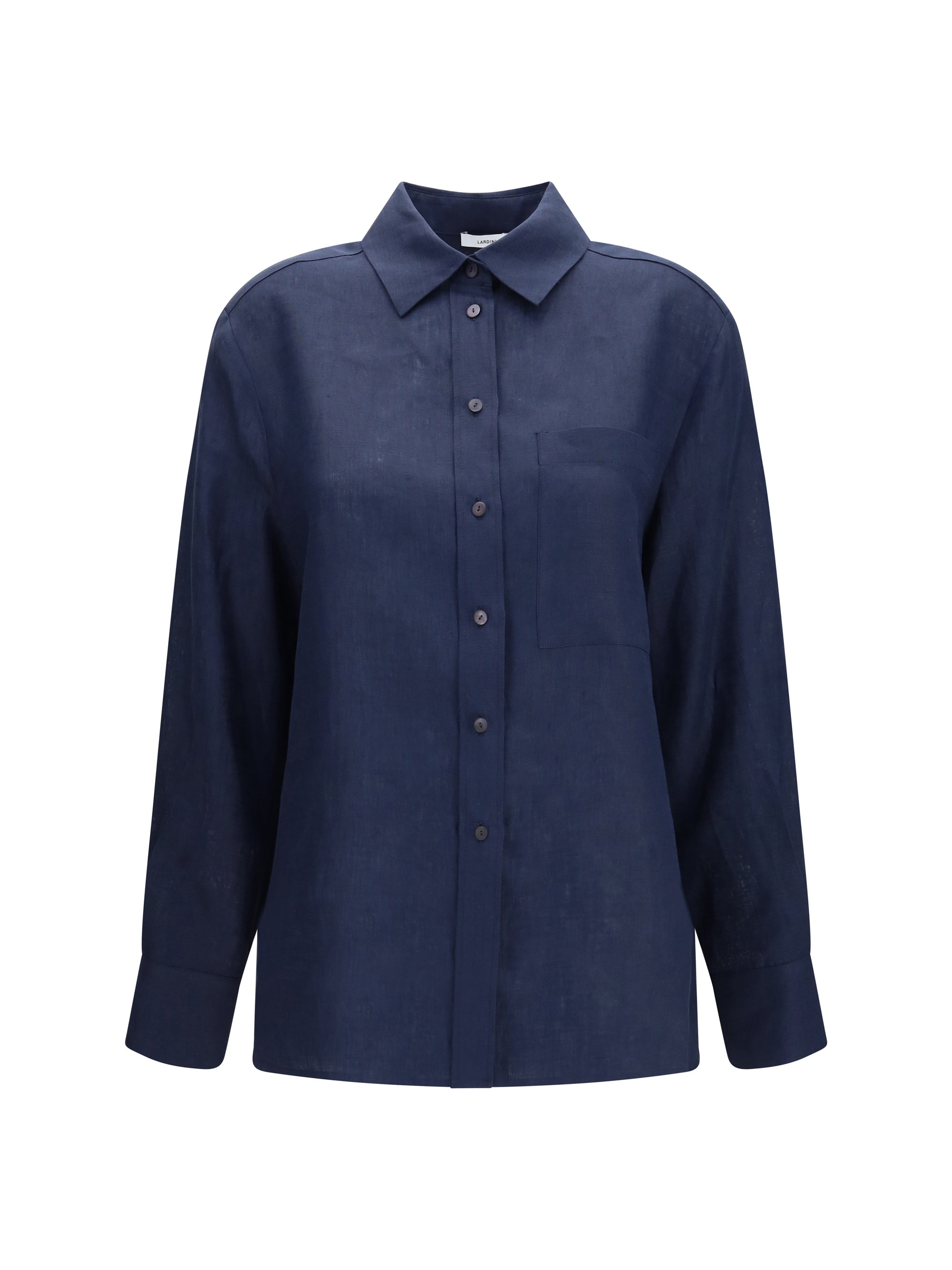 long-sleeved linen shirt