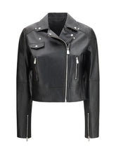 PINKO 40 leather biker jacket 